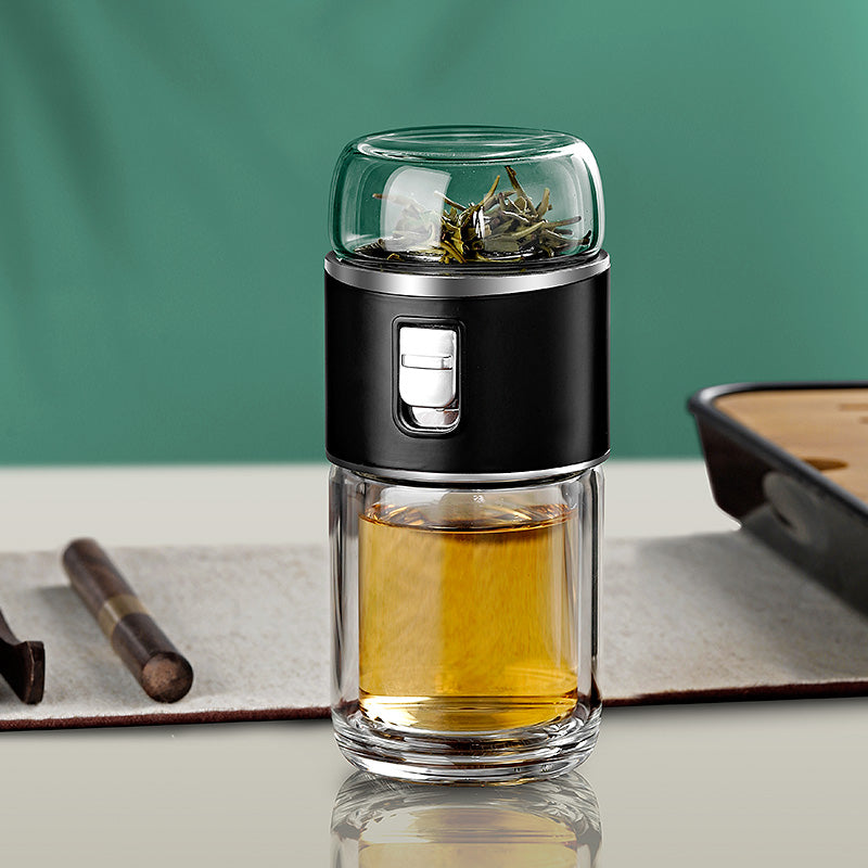 Vivolux | Doppelglas Tee-Infuser Thermosflasche