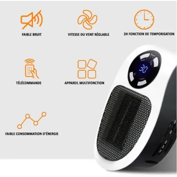 Vivolux | Ultra-kompakter Keramik-Heizlüfter HeatCompact