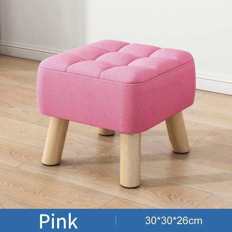 Vivolux | Gepolsterter Ottoman-Hocker im Retro-Stil in Pastellfarben