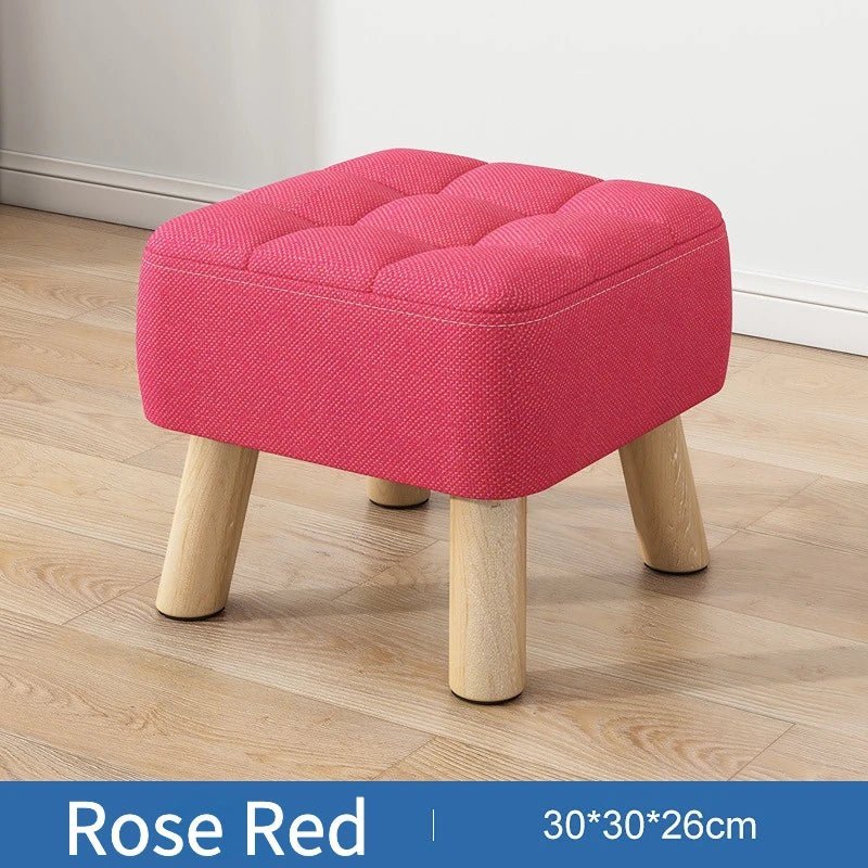 Vivolux | Gepolsterter Ottoman-Hocker im Retro-Stil in Pastellfarben