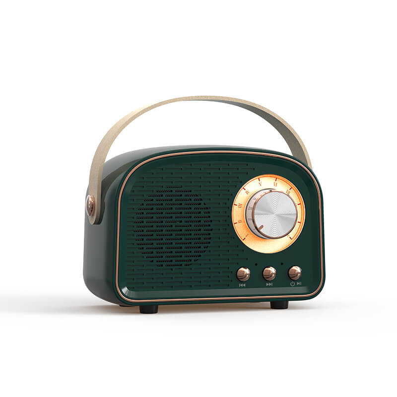 Vivolux | Retro Runde Radio Bluetooth Lautsprecher | Kabellos | Tragbar | Stilvoller Sound für Zuhause & unterwegs
