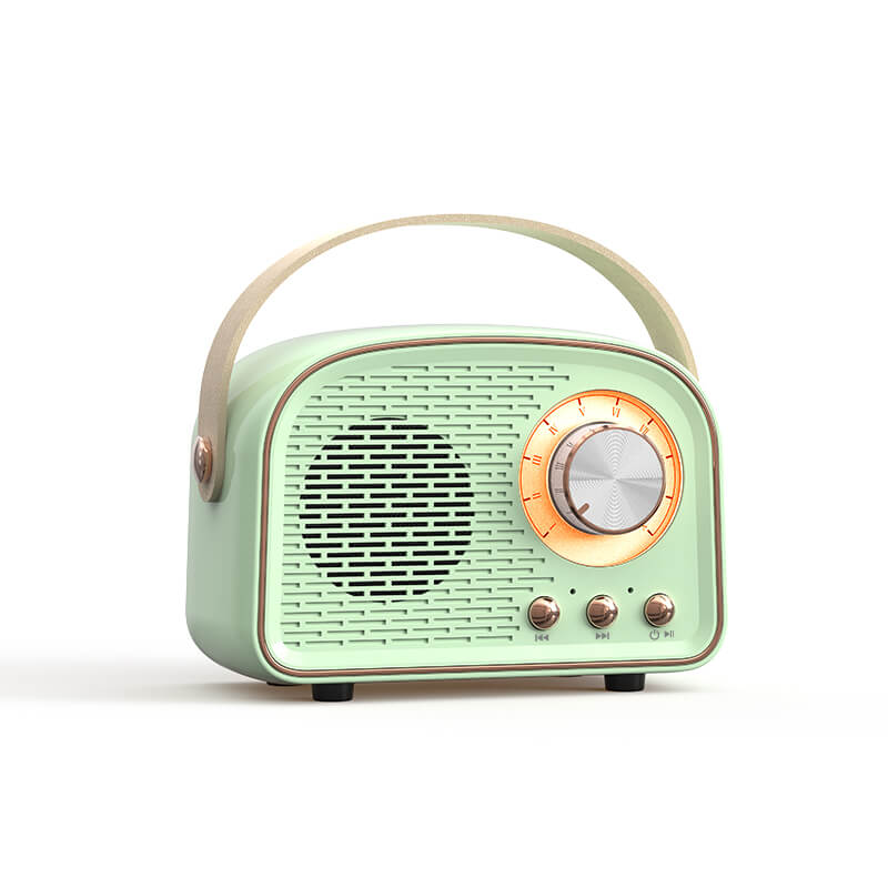 Vivolux | Retro Runde Radio Bluetooth Lautsprecher | Kabellos | Tragbar | Stilvoller Sound für Zuhause & unterwegs