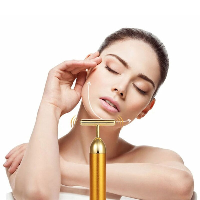 Vivolux | Energy 24K Gold T Beauty Bar Gesichtsroller-Massagegerät
