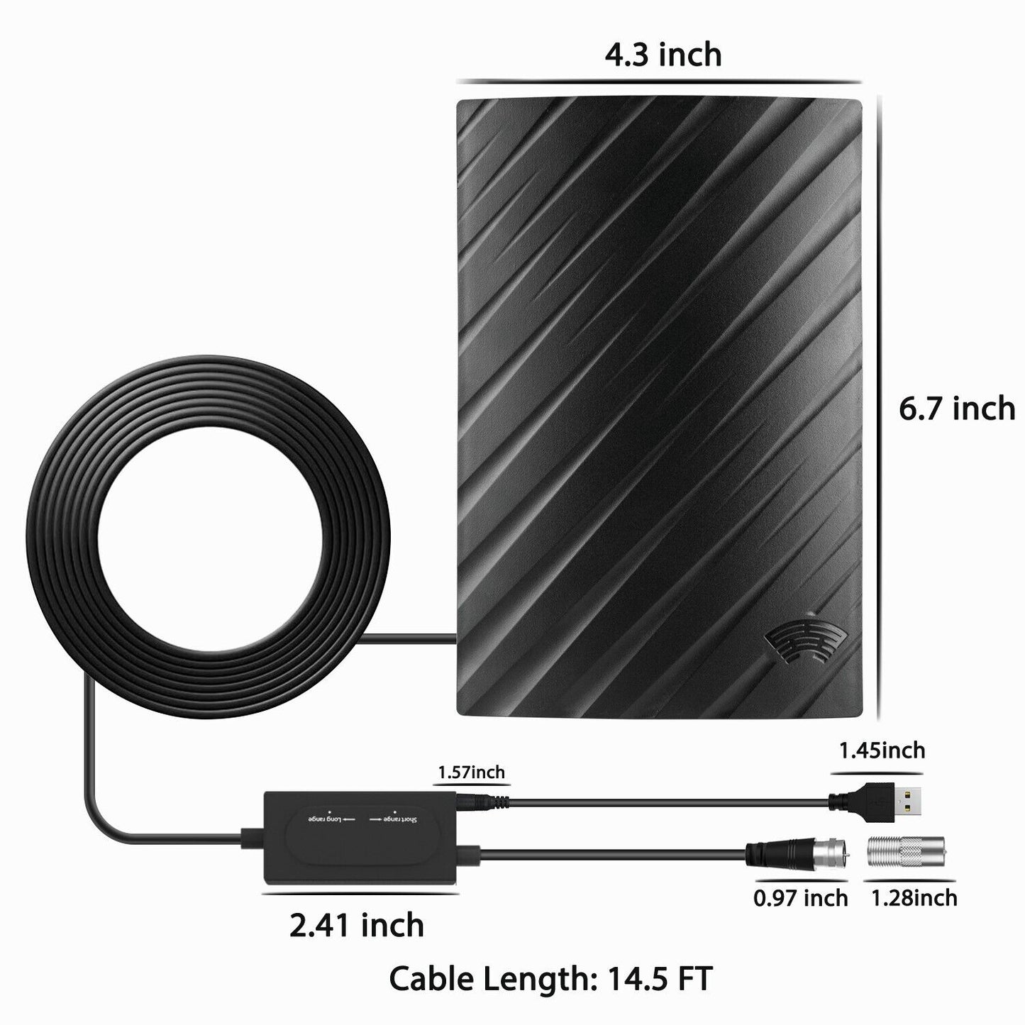 Vivolux | Reichweite Indoor HDTV 4K Digitalantenne 600 Meilen