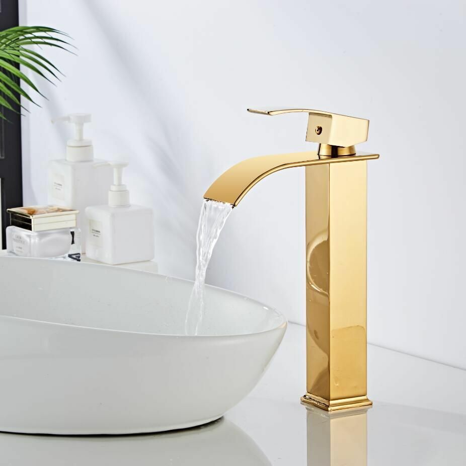 Vivolux | Waschtischarmatur Wasserfallarmatur Messing Waschtischarmatur Mischbatterie