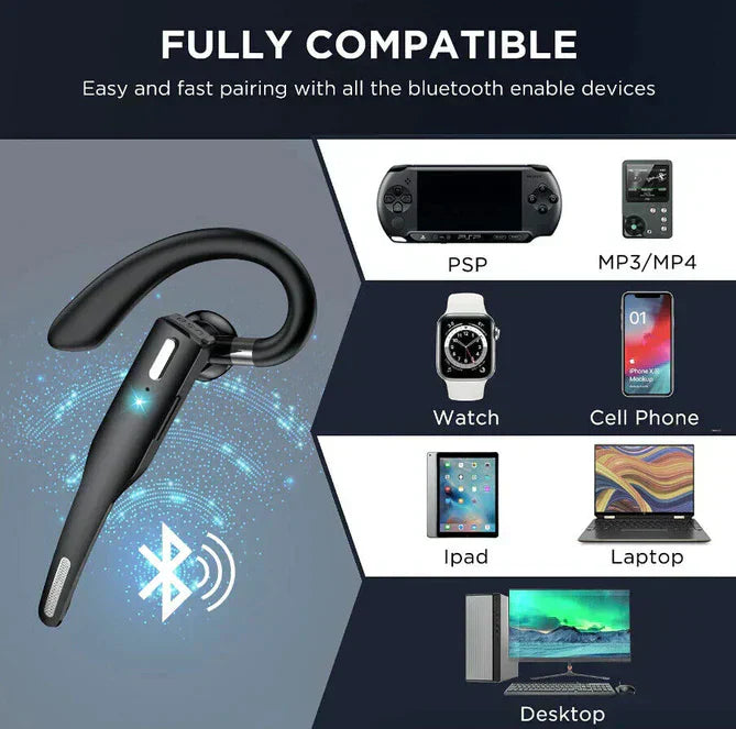 Vivolux | Trucker Dual Mic Drahtloses Bluetooth 5.1 Noise Cancelling Headset/Ohrenhörer