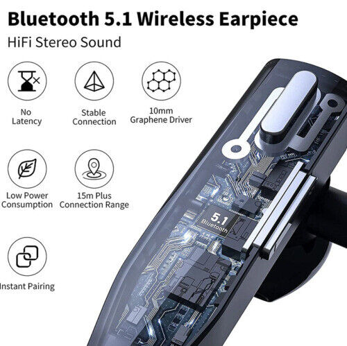 Vivolux | Trucker Dual Mic Drahtloses Bluetooth 5.1 Noise Cancelling Headset/Ohrenhörer