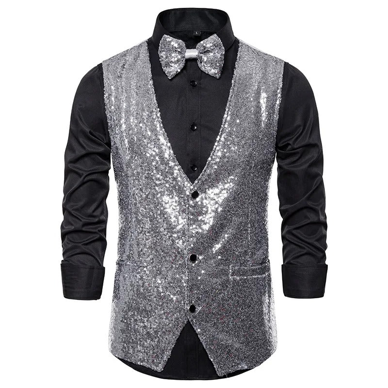 Vivolux | Gilet | Party-Glitzerweste für Männer