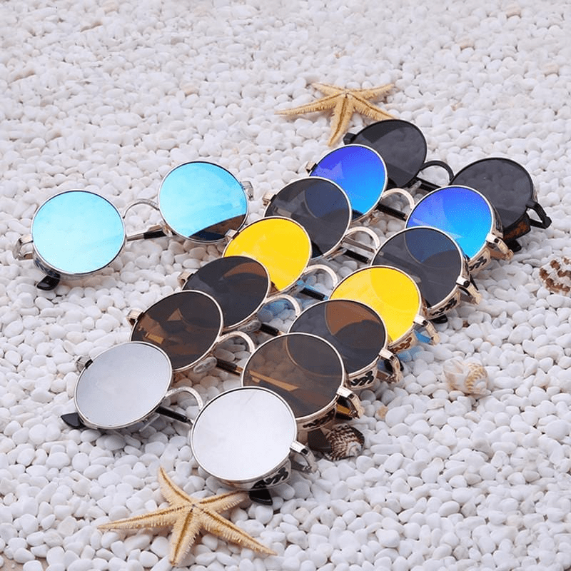Vivolux | Steampunk Vintage Runde Sonnenbrille Limitierte Auflage