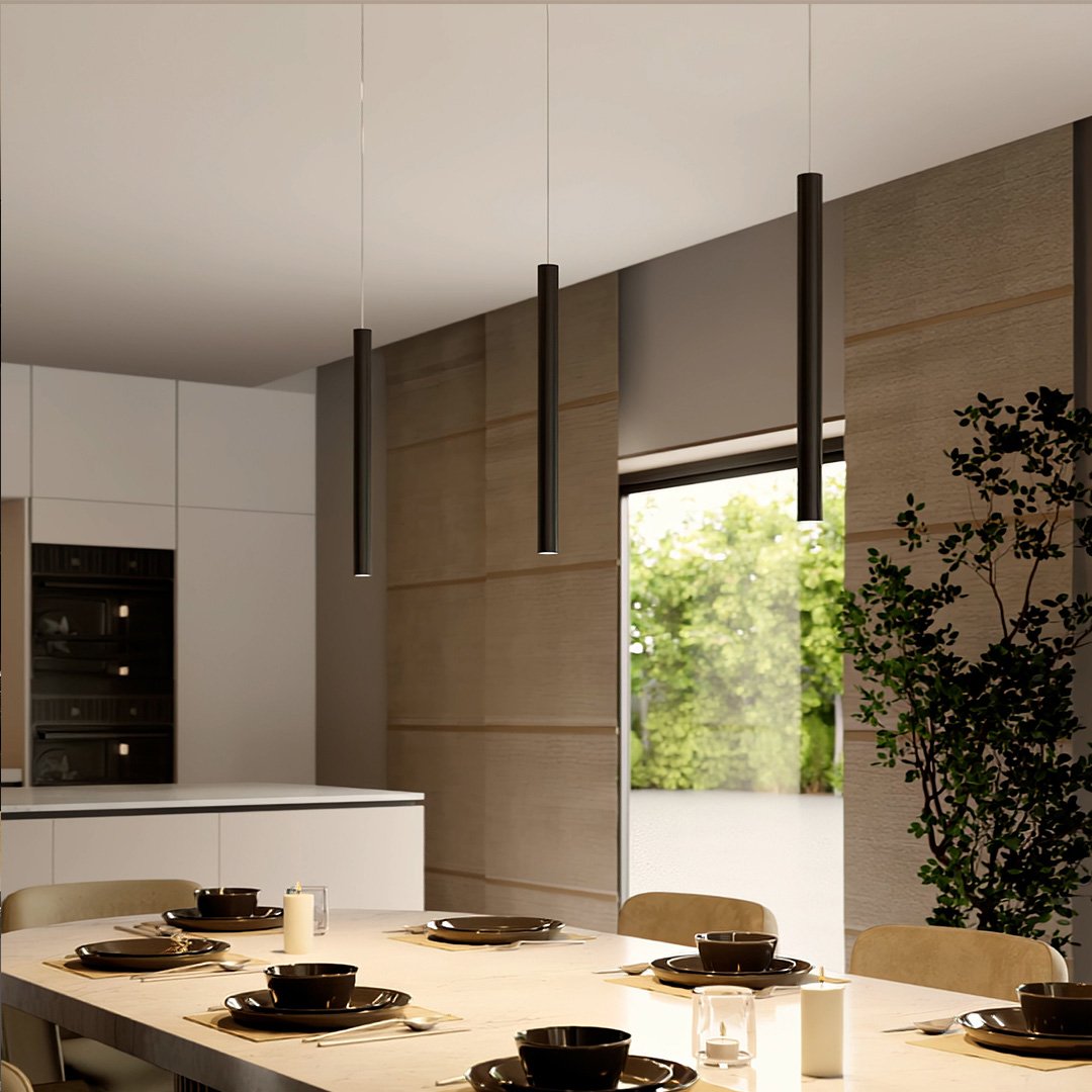 Vivolux | RayAura Minimalistische LED Pendelleuchte | Modernes Design | Elegante Deckenlampe für Wohnzimmer & Büro