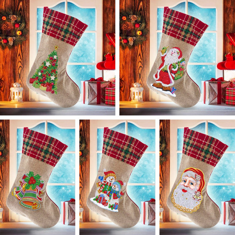 Vivolux | Diamond Painting Xmas Rhinestone Sock Stickerei Mosaik Geschenk Tasche