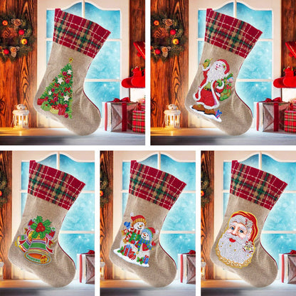 Vivolux | Diamond Painting Xmas Rhinestone Sock Stickerei Mosaik Geschenk Tasche