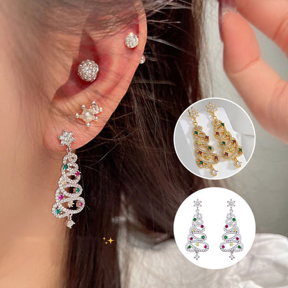 Weihnachtsbaum-Ohrringe