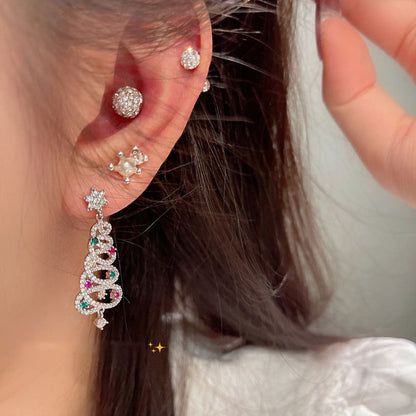 Weihnachtsbaum-Ohrringe