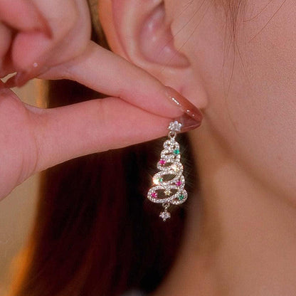 Weihnachtsbaum-Ohrringe