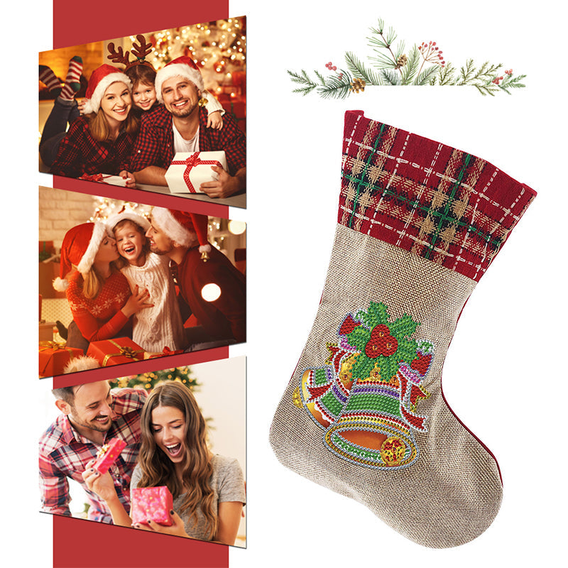 Vivolux | Diamond Painting Xmas Rhinestone Sock Stickerei Mosaik Geschenk Tasche