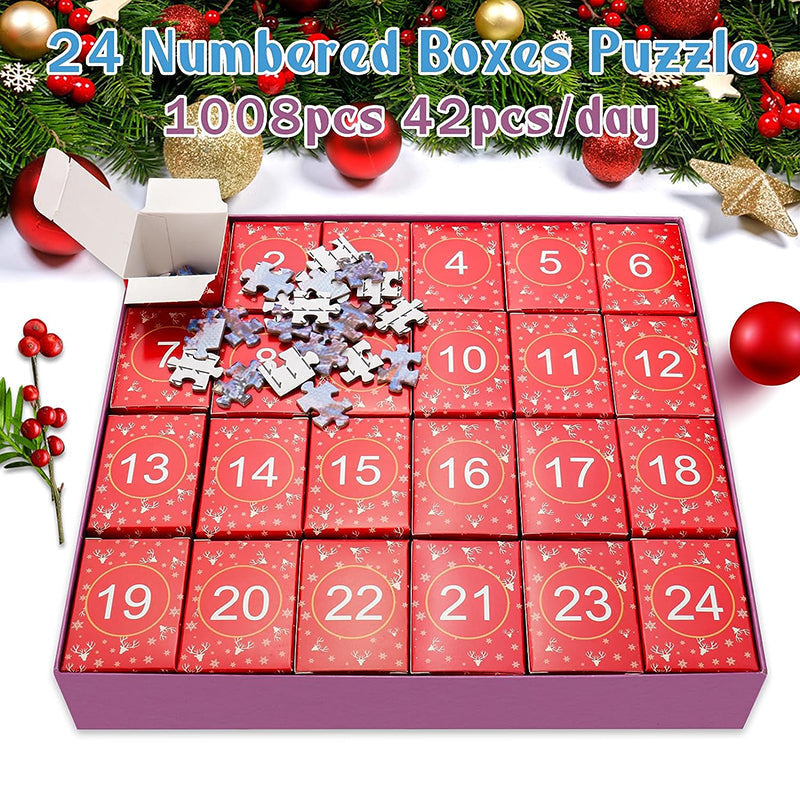 Vivolux | 1000PCS Weihnachten Puzzle Adventskalender - Weihnachtsgeschenk