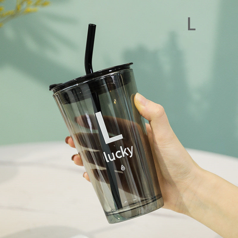 Vivolux | Einfacher moderner Reisebecher mit Deckel und Strohhalm, für Eiswasser, Kaffee, Saft, Getränke