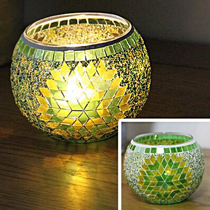 Vivolux | Europäischer Retro Glas Mosaik Teelichthalter