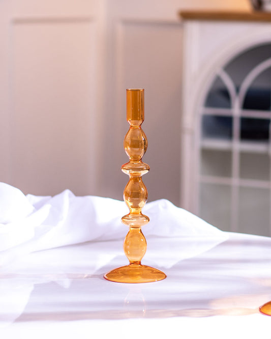 Vivolux | Magnificent Glass Candlestick holder - Orange