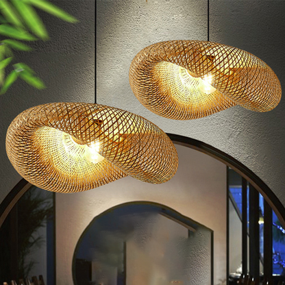 Vivolux | Rattan Gewebtes Bambus -Pendellicht - Led - Licht