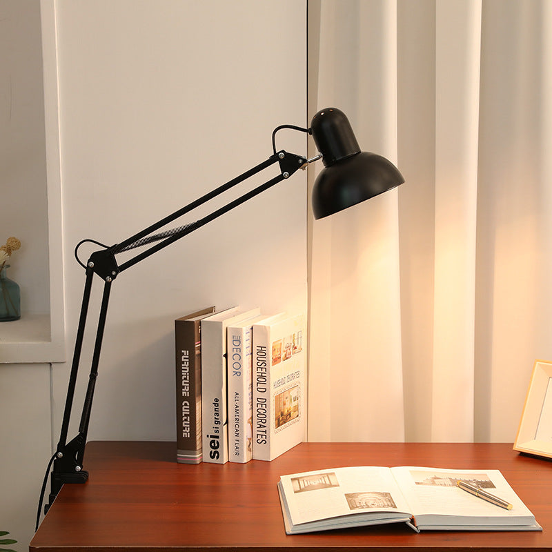 Vivolux | Moderne minimalistische ausziehbare Tischlampe mit langem Arm und Clip aus ABS mit 1 Licht für das Schlafzimmer