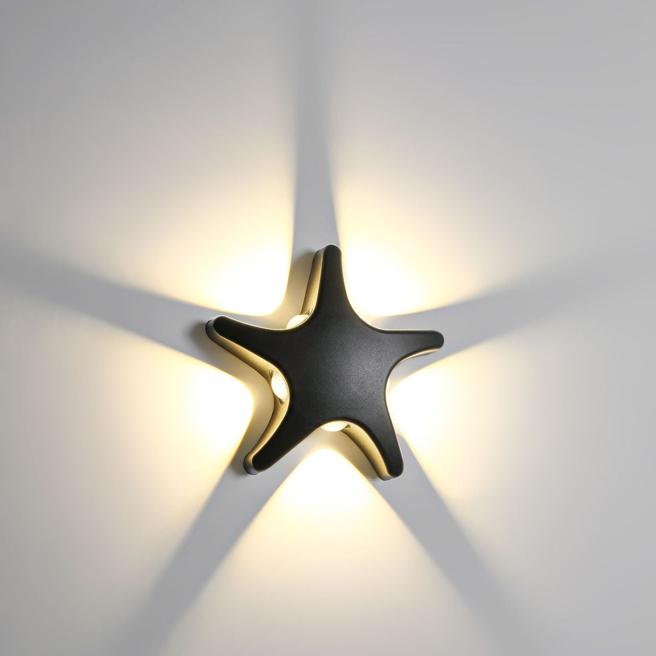 Vivolux | Zeitgenössische Einfachheit Aluminium Seestern Design LED wasserdichte Wandlaterne Lampe für Außenterrasse