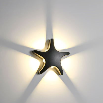 Vivolux | Zeitgenössische Einfachheit Aluminium Seestern Design LED wasserdichte Wandlaterne Lampe für Außenterrasse