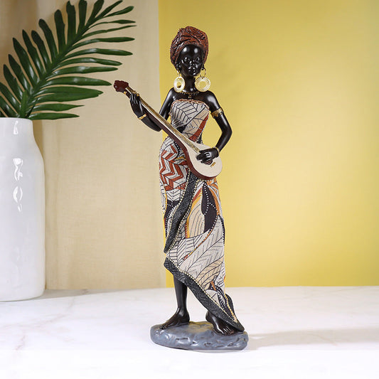 Vivolux | Afrikanische weibliche Musiker-Skulptur