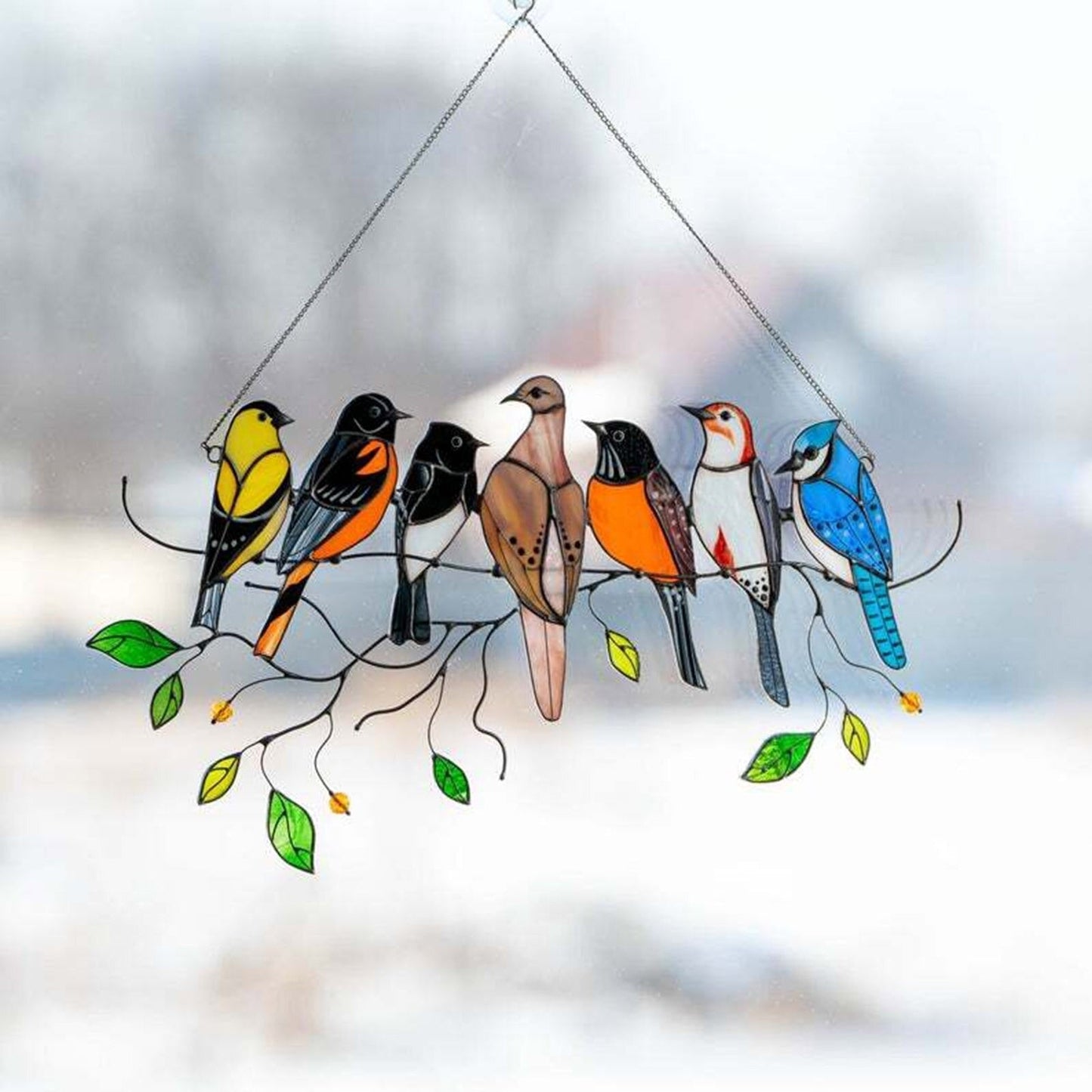 Vivolux | Buntglas Vogel Suncatcher - Francia