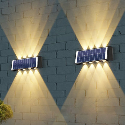 Vivolux | Moderne Einfachheit Solar Wasserfest Rechteckige ABS PMMA LED Wandleuchte Lampe Für Außenpatio