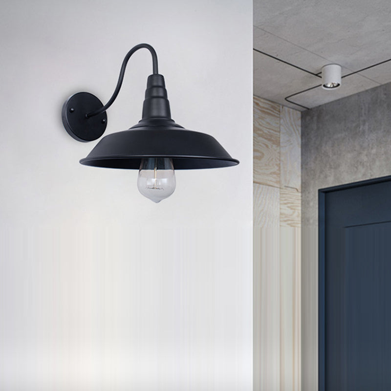 Vivolux | Noctura Classic Wandlampe | Vintage Design | Eisenrahmen mit Rundem Glasschirm | 1-Licht Esszimmerbeleuchtung