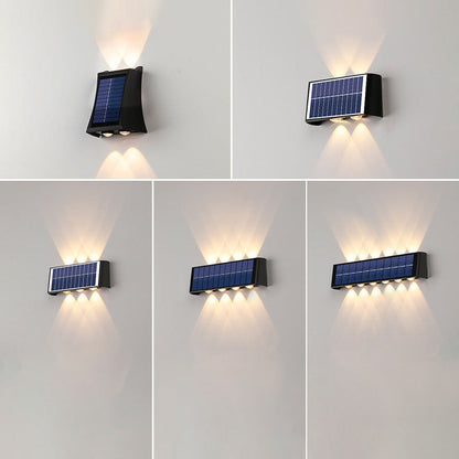 Vivolux | Moderne Einfachheit Solar Wasserfest Rechteckige ABS PMMA LED Wandleuchte Lampe Für Außenpatio