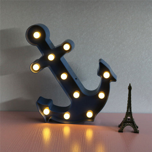 Vivolux | Skandinavische moderne Boot Anker ABS Batterie LED Wand Sconce Lampe