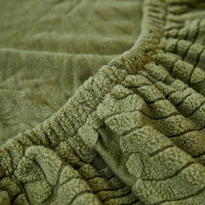 Vivolux | Modernes Blatt Jacquard Wasserdicht Anti-Kratzer Stretch Vollüberzug Sofaüberzug