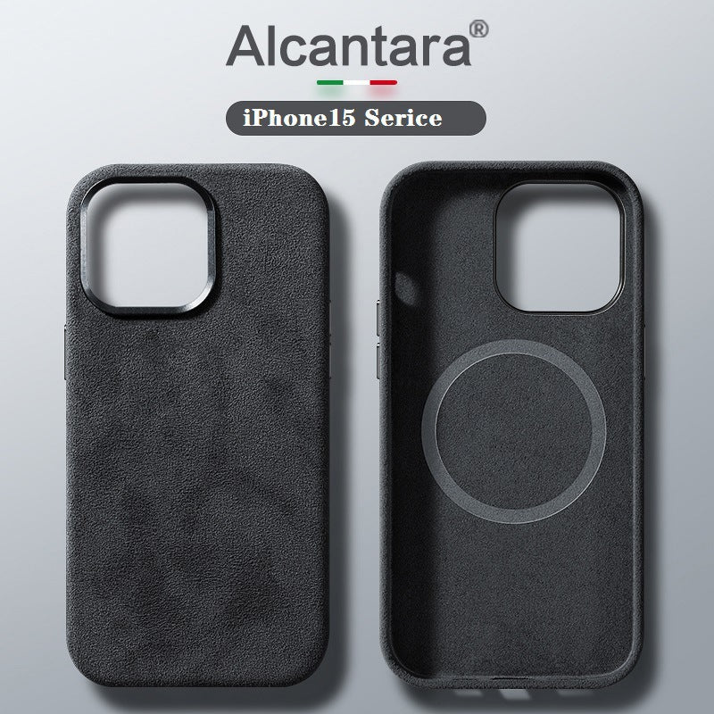 Vivolux | Italienische Alcantara Magnetische Hülle für Iphone