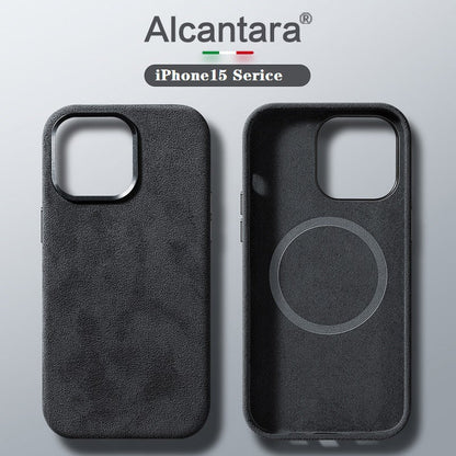 Vivolux | Italienische Alcantara Magnetische Hülle für Iphone