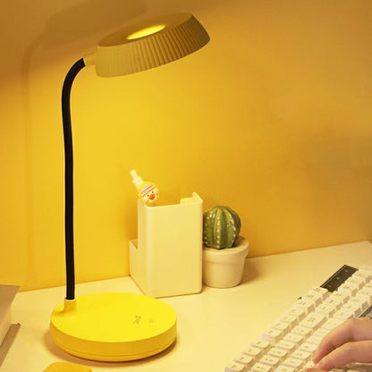 Vivolux | Nordic Minimalist Rundplatte LED Touch Augenschutz USB Schreibtischlampe