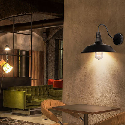 Vivolux | Noctura Classic Wandlampe | Vintage Design | Eisenrahmen mit Rundem Glasschirm | 1-Licht Esszimmerbeleuchtung