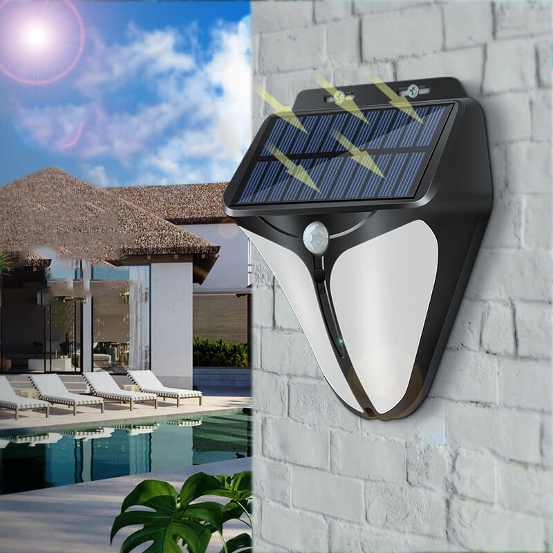 Vivolux | Solar Intelligente Dreieck Außen wasserdichte Körper Sensor Patio LED Wandleuchte