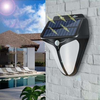 Vivolux | Solar Intelligente Dreieck Außen wasserdichte Körper Sensor Patio LED Wandleuchte
