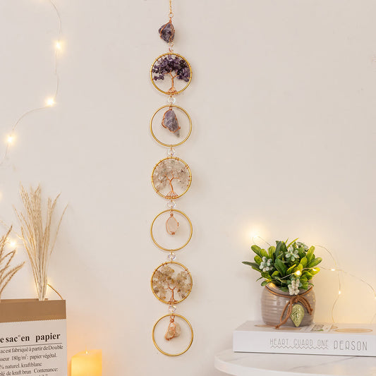 Vivolux | Kristall Lebensbaum 6 Ringe Wanddeko Ornament