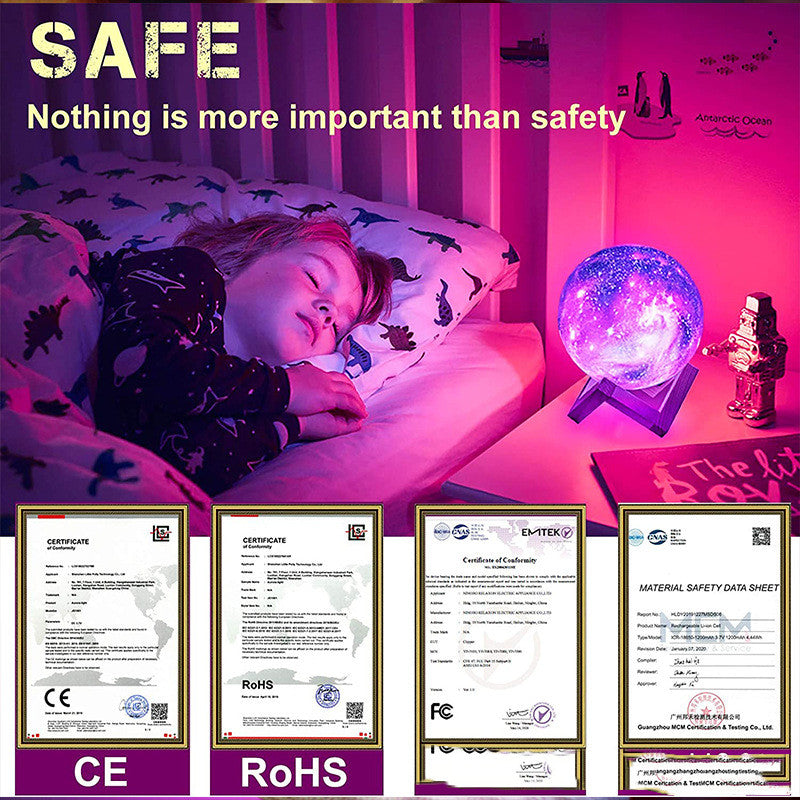 Mondlampe | Stimmungslicht für traumhafte Nächte | Kabellos aufladbar