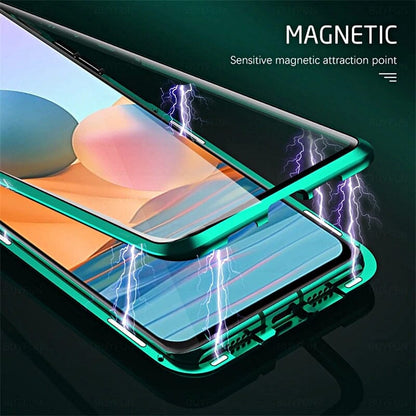 Vivolux | Magnetisches gehärtetes Glas doppelseitige Handyhülle für Samsung