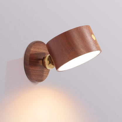 Vivolux | Einfache Holz USB wiederaufladbare Touch-Magnet LED Nachtlicht Wand Sconce Lampe