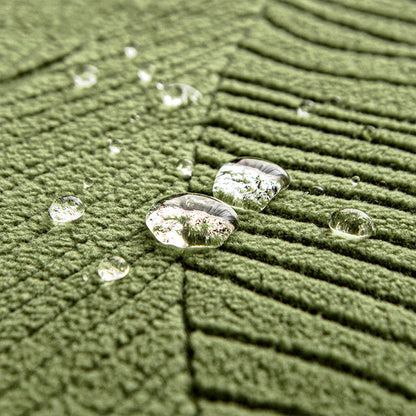 Vivolux | Modernes Blatt Jacquard Wasserdicht Anti-Kratzer Stretch Vollüberzug Sofaüberzug