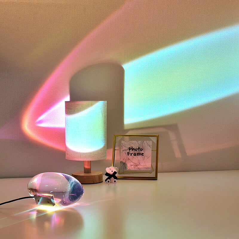 Vivolux | Kreative Kristallprojektion Engel-Augen-LED-Tischlampe
