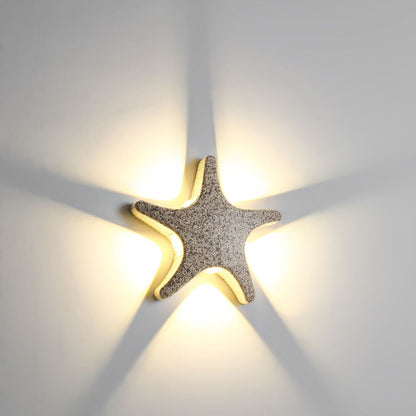 Vivolux | Zeitgenössische Einfachheit Aluminium Seestern Design LED wasserdichte Wandlaterne Lampe für Außenterrasse