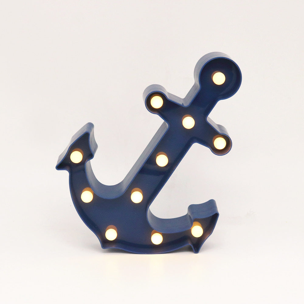 Vivolux | Skandinavische moderne Boot Anker ABS Batterie LED Wand Sconce Lampe