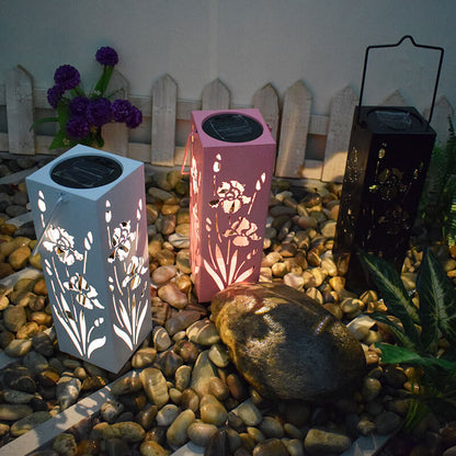 Vivolux | Solar Butterfly Rose Muster Hohle Säule LED Außen wasserdichte dekorative Lampe